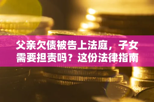 武汉父亲欠债被告上法庭，子女需要担责吗？这份法律指南必须看完