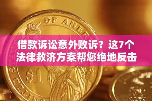 武汉借款诉讼意外败诉？这7个法律救济方案帮您绝地反击！