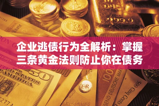 武汉企业逃债行为全解析：掌握三条黄金法则防止你在债务乱局中“踩雷”